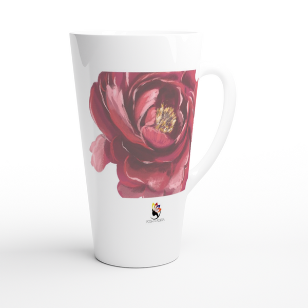 * Why blend in when you can BLOOM* White Latte 17oz Ceramic Mug