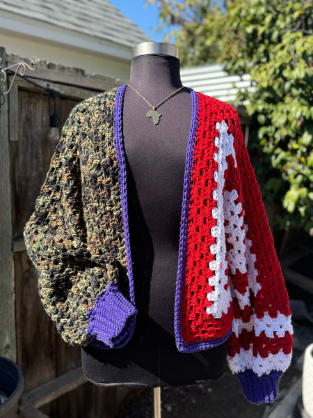 *Bloom and Battle* Vintage Cardigan