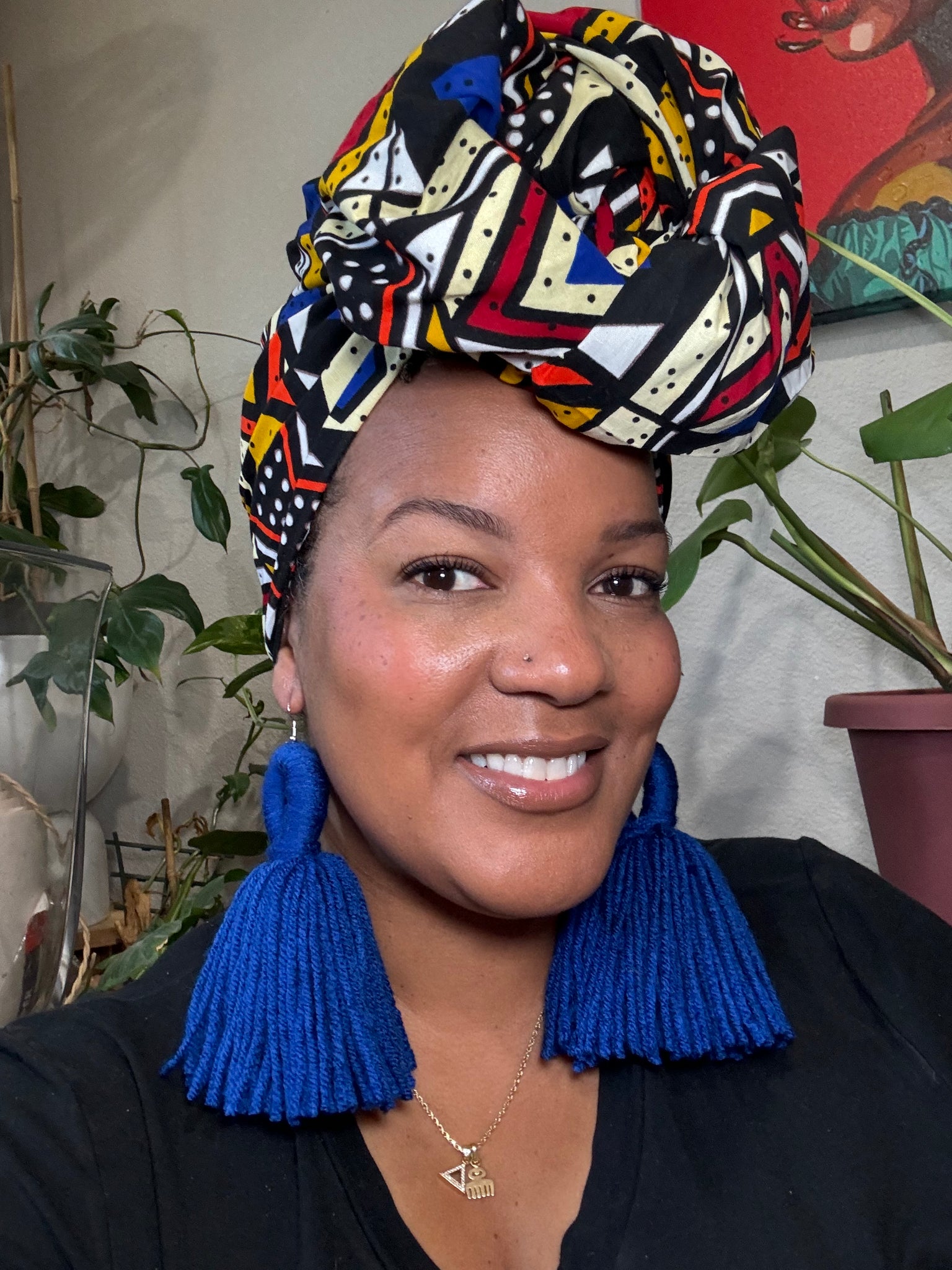 *Electric Lady* Head wrap + Earrings Set