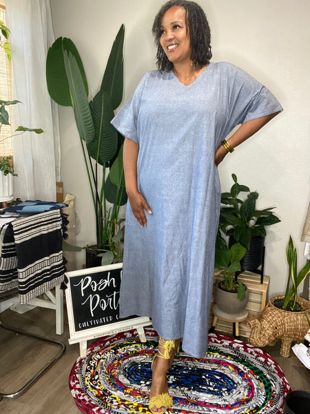 Denim Maxi Dress