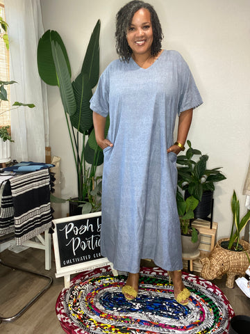 Denim Maxi Dress
