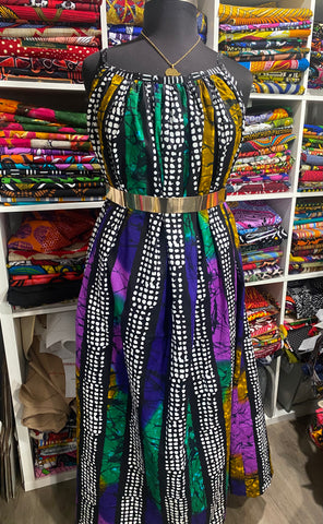 Maxi dress in "Mardi Gras"