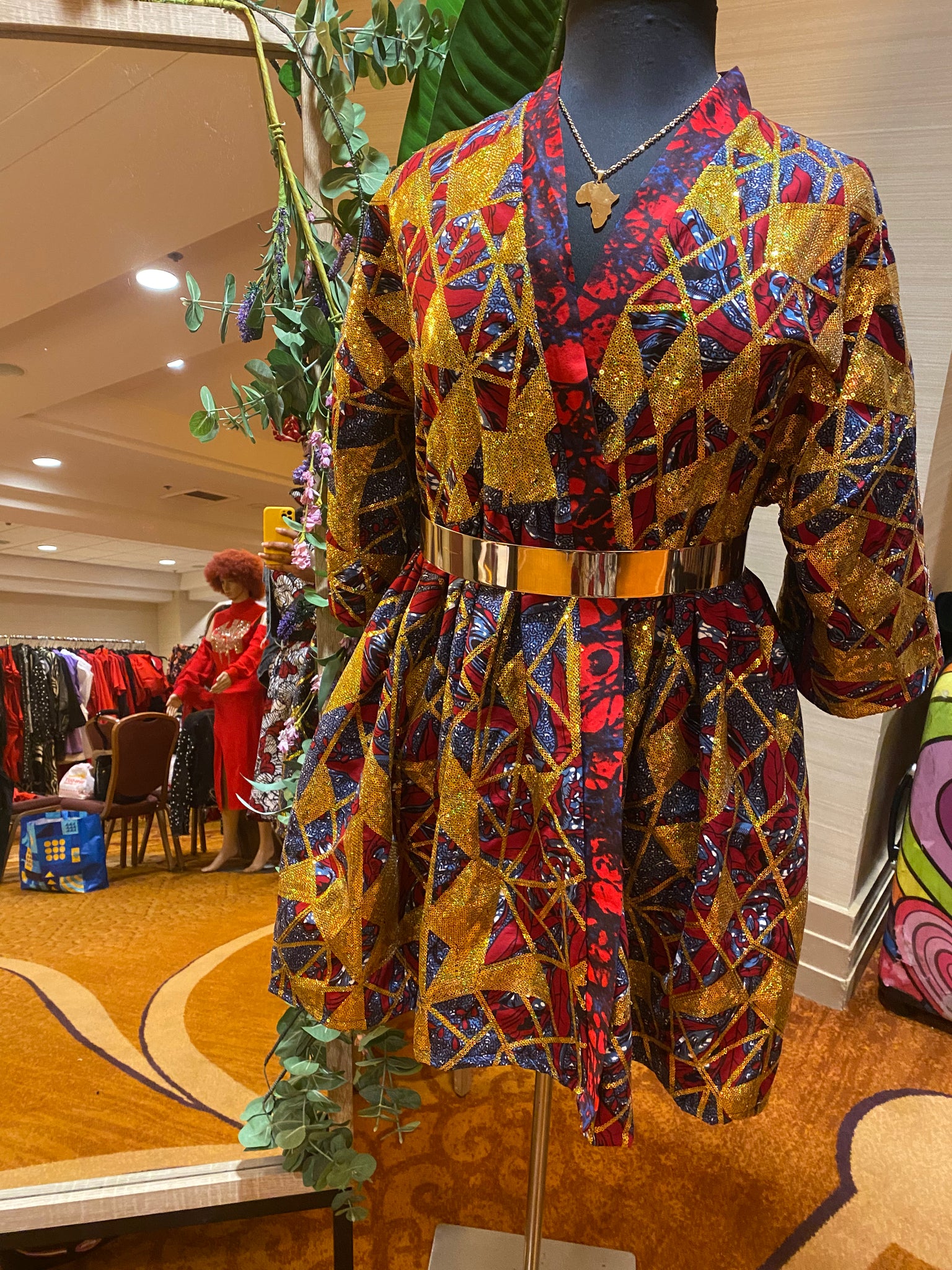 Sequin gathered jacket