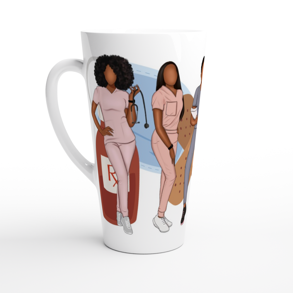 *Healthcare SHEro* White Latte 17oz Ceramic Mug