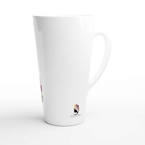 "It's my time to bloom" White Latte 17oz Ceramic Mug