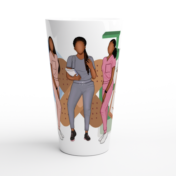 *Healthcare SHEro* White Latte 17oz Ceramic Mug